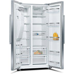 Bosch KAD93AIERG Series 6 Plumbed American Fridge Freezer Stainless Steel - E Rated