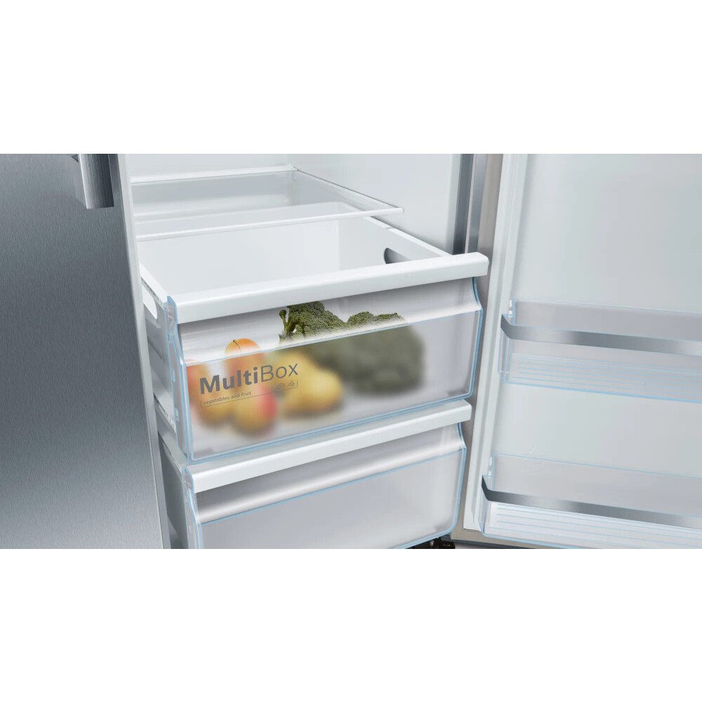 Bosch KAD93AIERG Series 6 Plumbed American Fridge Freezer Stainless Steel - E Rated
