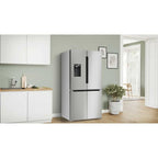 Bosch KFI96APEAG Series 6 Wifi Connected Non-Plumbed Frost Free American Fridge Freezer Stainless Steel - E Rated