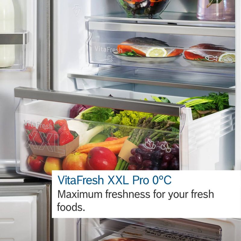 Bosch KGN39AWCTG Series 6 Freestanding Frost Free Fridge Freezer White - C Rated