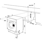 Hotpoint BIWDHG961485 Integrated Washer Dryer With 1400 Spin White