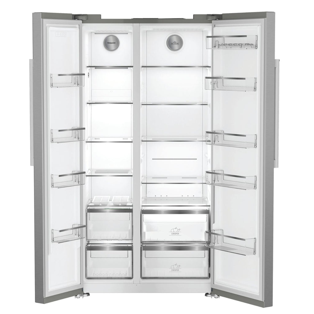 Hotpoint HPG26592XP4UK Side By Side Dual No Frost American Fridge Freezer Silver