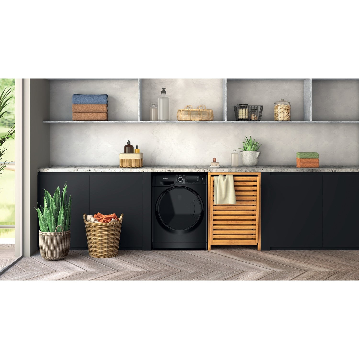 Hotpoint NDD86448BDAUK 8+6kg ActiveCare 1400 Spin Washer Dryer Black
