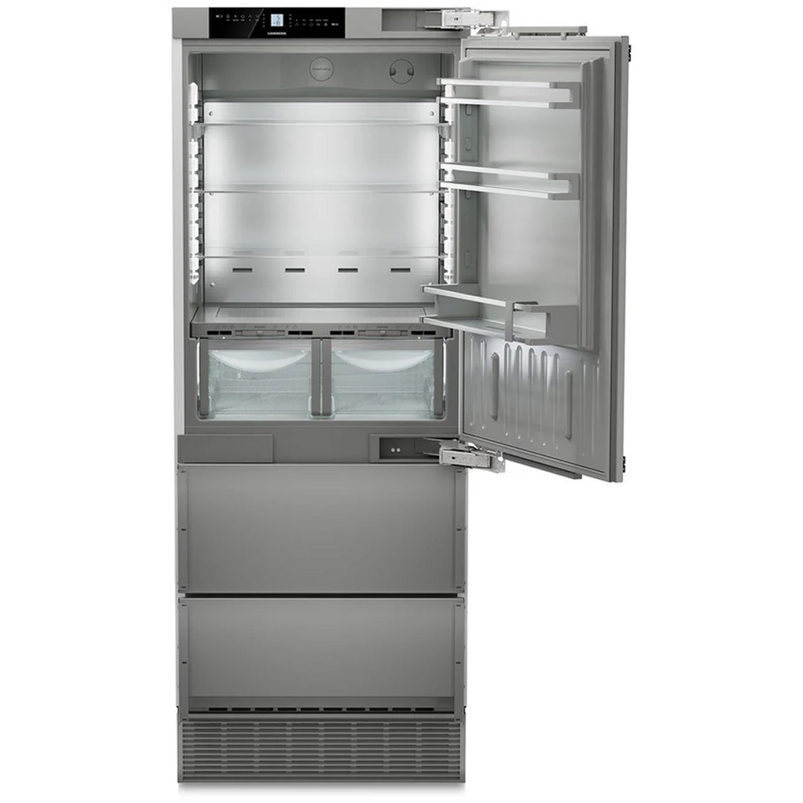 Liebher Premiumplus ECBNE7870 Bio Fresh No Frost 402L Fridge Freezer Stainless Steel
