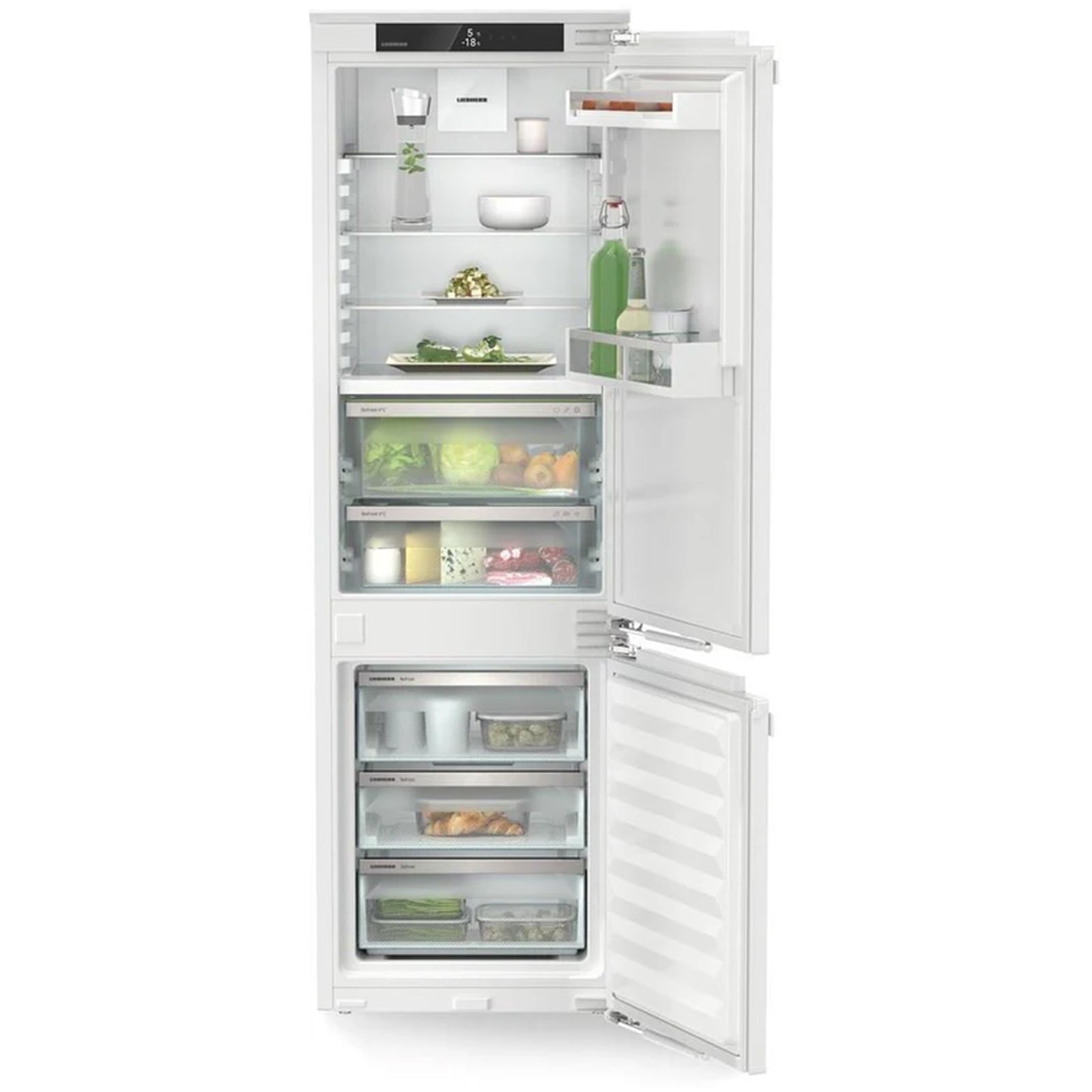 Liebherr Plus ICBNDI5123 178cm 244L Bio Fresh No Frost Built in Fully Integrated Fridge Freezer White