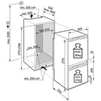 Liebherr Plus ICBNDI5123 178cm 244L Bio Fresh No Frost Built in Fully Integrated Fridge Freezer White