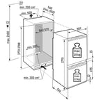 Liebherr Plus ICND5123 178cm Easy Fresh No Frost Built in Fully Integrated Fridge Freezer White