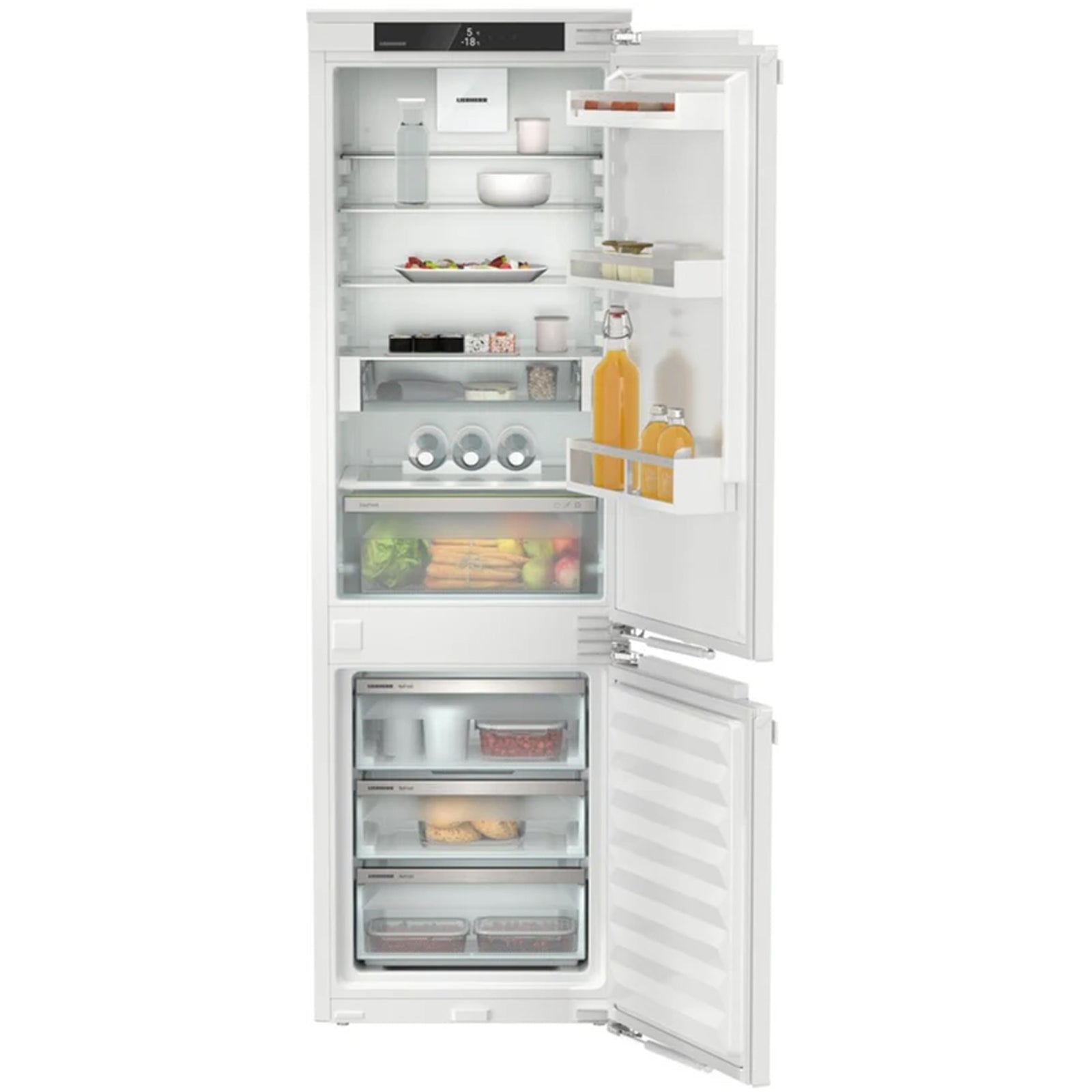 Liebherr Plus ICND5123 178cm Easy Fresh No Frost Built in Fully Integrated Fridge Freezer White