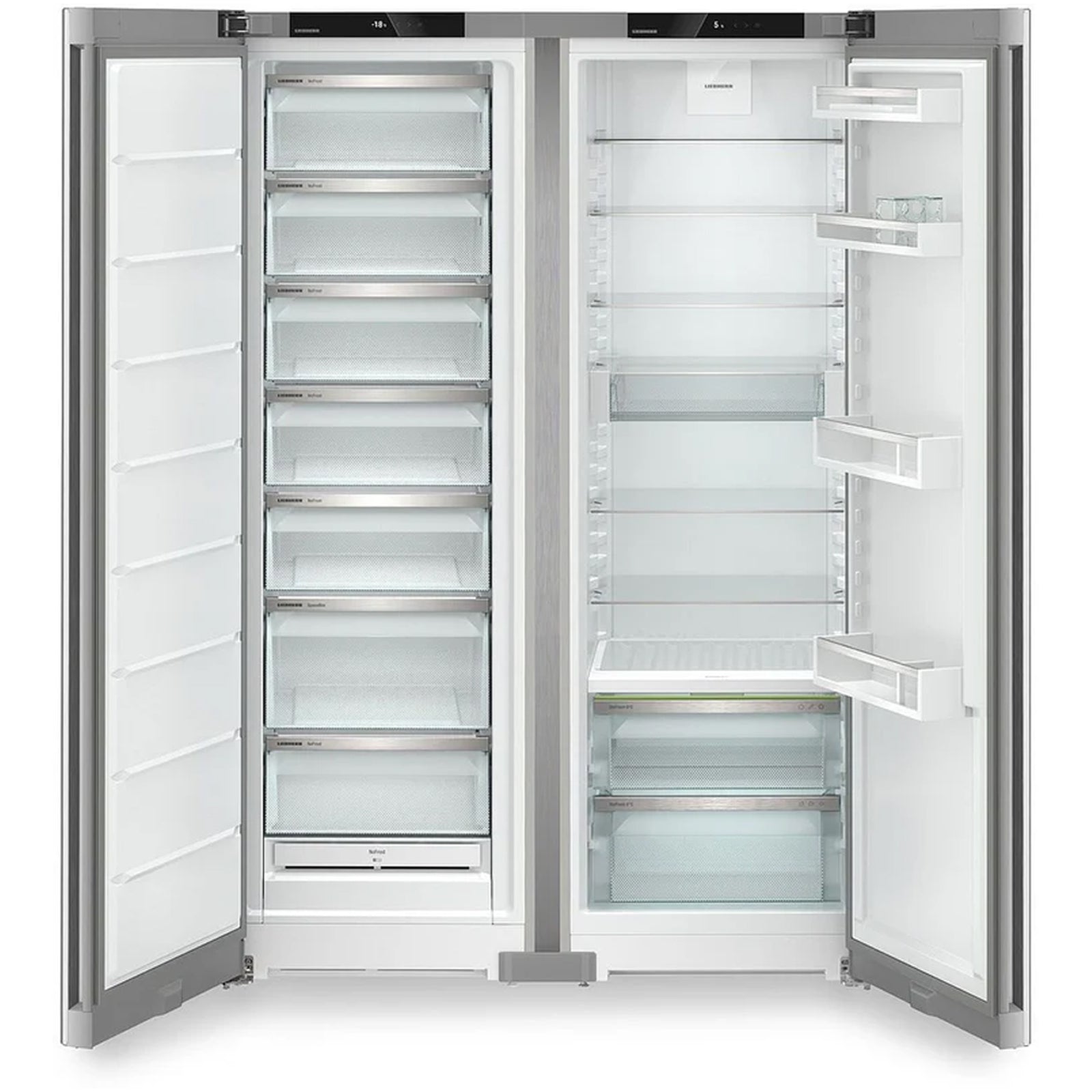 Liebherr Plus XRFSF5225 660L Bio Fresh No Frost Side by Side Freestanding Fridge Freezer in Silver