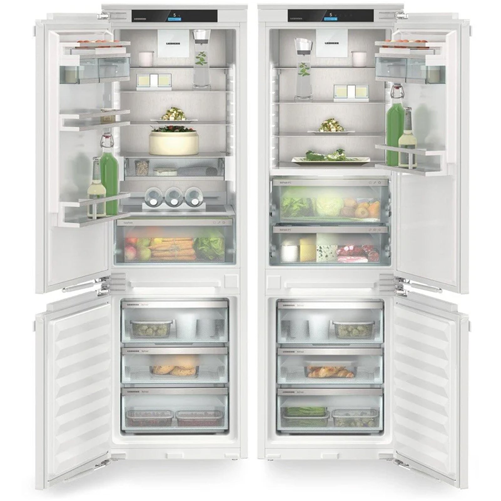Liebherr Prime IXCC5155 178cm Bio Fresh No Frost Side by Side Built in Fridge Freezer