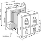 Liebherr Prime IXCC5155 178cm Bio Fresh No Frost Side by Side Built in Fridge Freezer