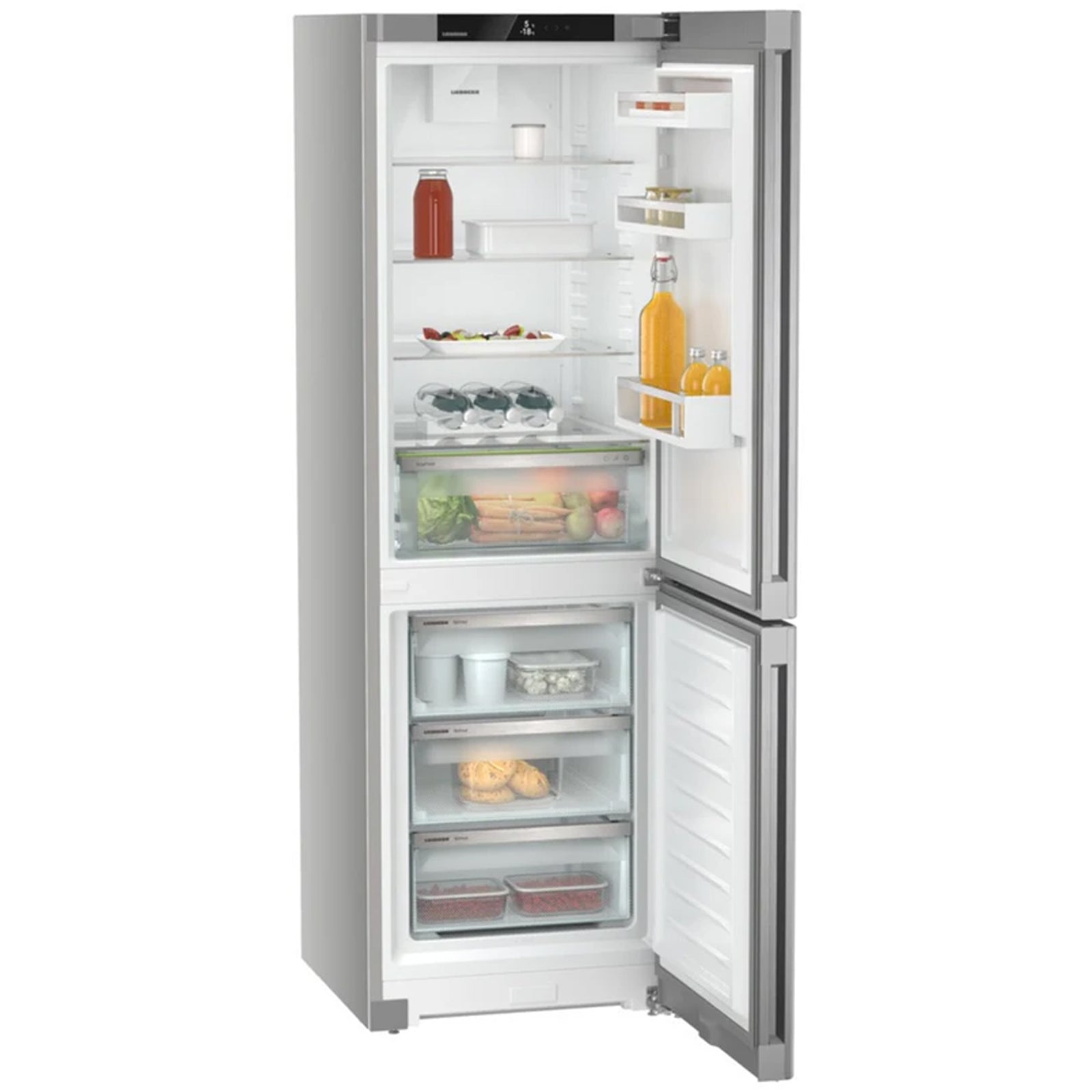 Liebherr Pure CNSFD5203 60cm 269L No Frost 60/40 Fridge Freezer Stainless Steel