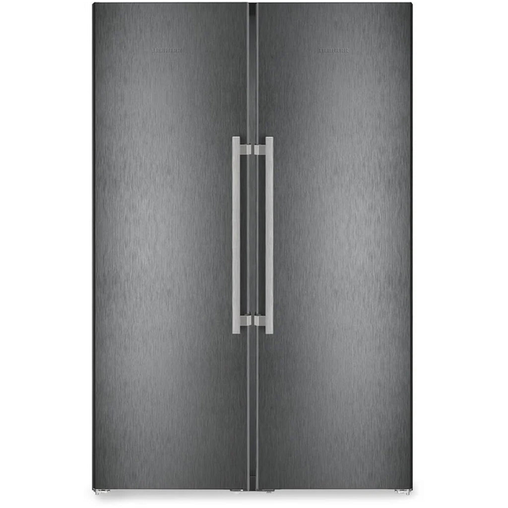 Liebherr XRFBS5295 665L No Frost Freestanding Side by Side Fridge Freezer with Ice Maker in Black Steel