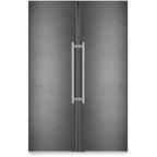 Liebherr XRFBS5295 665L No Frost Freestanding Side by Side Fridge Freezer with Ice Maker in Black Steel