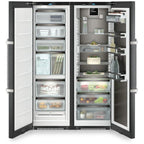 Liebherr XRFBS5295 665L No Frost Freestanding Side by Side Fridge Freezer with Ice Maker in Black Steel