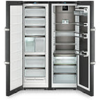 Liebherr XRFBS5295 665L No Frost Freestanding Side by Side Fridge Freezer with Ice Maker in Black Steel