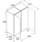 Liebherr XRFSF5220 677L Freestanding No Frost Side by Side Fridge Freezer in Stainless Steel