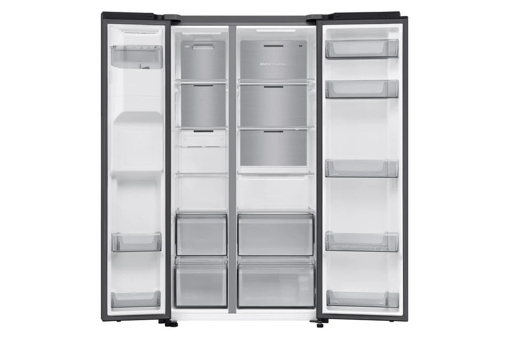Samsung RS70F64KEFEU Series 6 Bespoke AI 91cm Side by Side American Style Fridge Freezer in Black