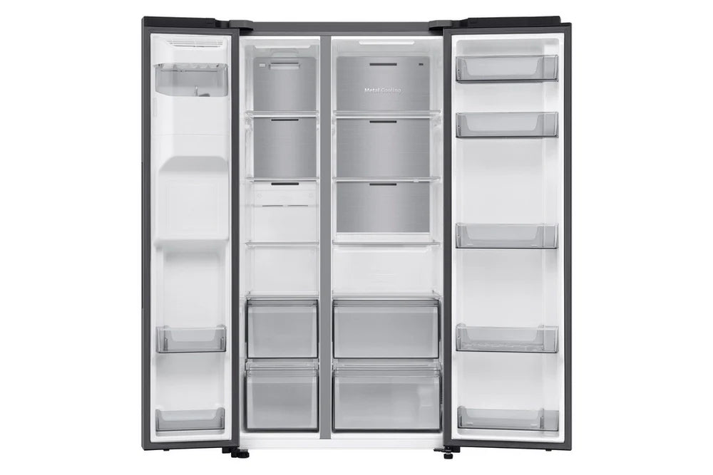 Samsung RS70F64KETEU Series 6 Bespoke AI 91cm Side by Side American Style Fridge Freezer in Silver